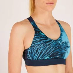 Domyos Exercise & Fitness Apparel Women's Cardio Fitness Zip-Up Bra Energy 500