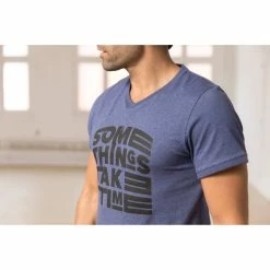 Domyos Men's Gym & Pilates Slim-Fit Cotton T-Shirt
