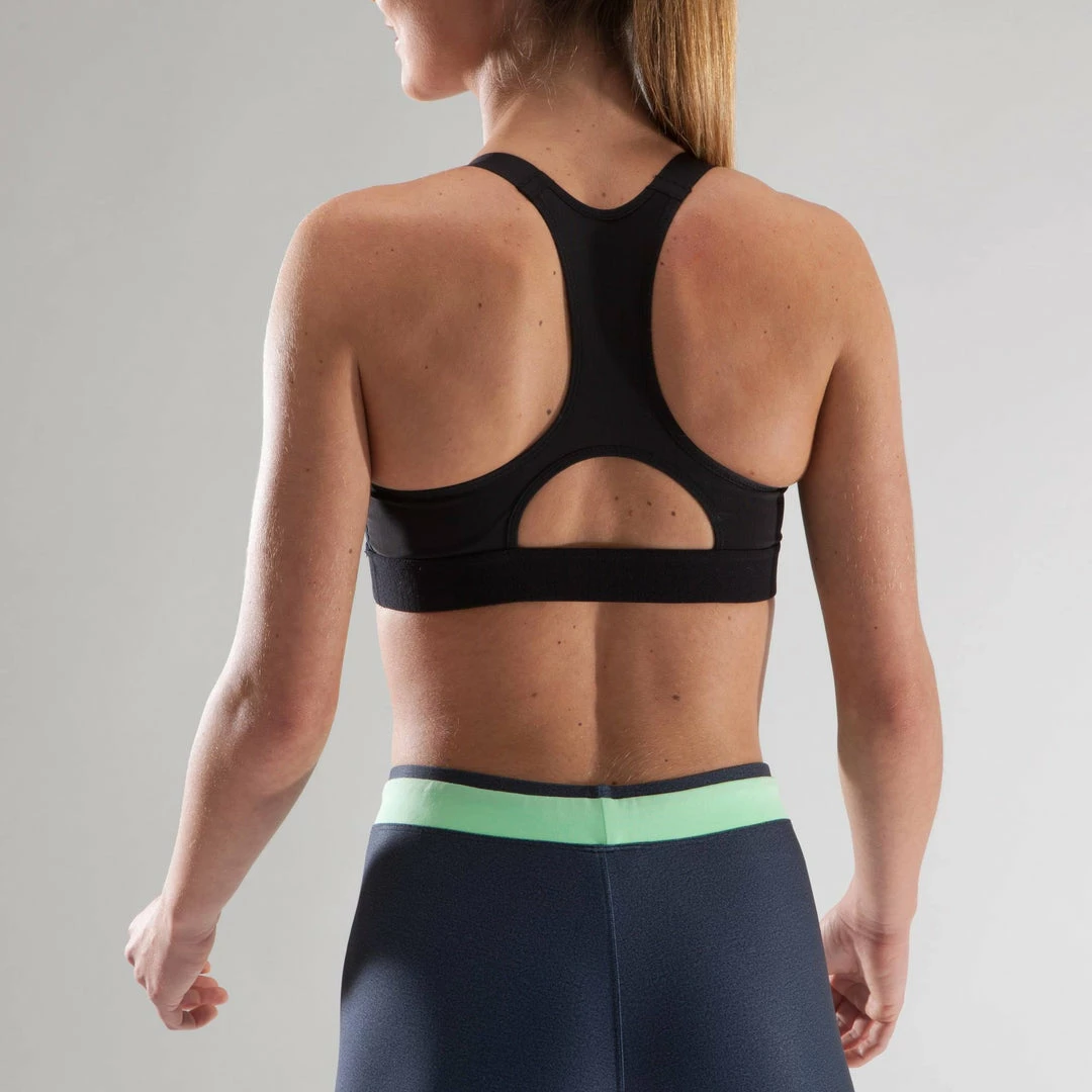 Domyos Exercise & Fitness Apparel Women's Cardio Fitness Zip-Up Bra Energy 500