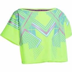Domyos Girls' Dance Short-Sleeved Short And Loose T-Shirt Exercise & Fitness Apparel