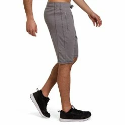 Domyos Slim-Fit Cotton Athletic Shorts, Men's Exercise & Fitness Apparel
