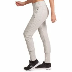Domyos Exercise & Fitness Apparel Women's Gym & Pilates Zip-Ankle Pants