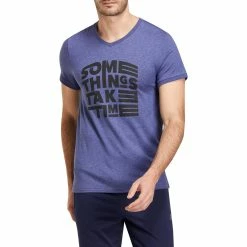 Domyos Men's Gym & Pilates Slim-Fit Cotton T-Shirt