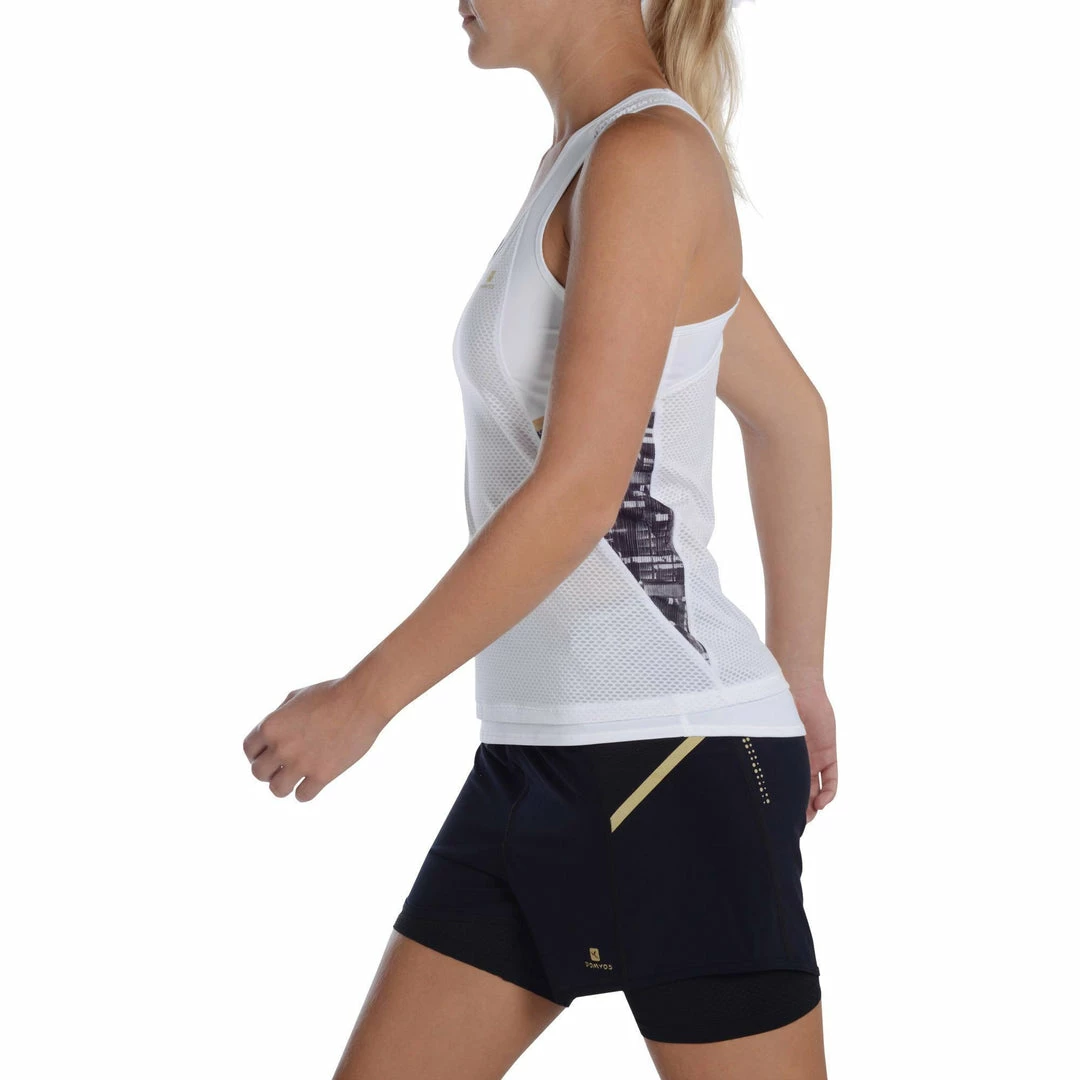 Domyos Women's Cardio Fitness Long Breathable Tank Top Energy Xtreme Exercise & Fitness Apparel