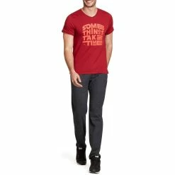 Domyos Men's Gym & Pilates Slim-Fit Cotton T-Shirt