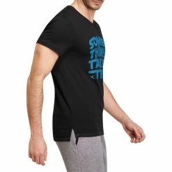 Domyos Men's Gym & Pilates Slim-Fit Cotton T-Shirt