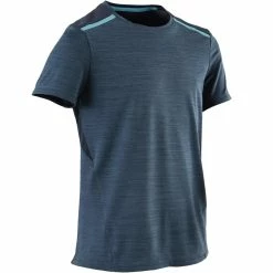 Domyos Exercise & Fitness Apparel Boys' Gym T-Shirt Short-Sleeved Synthetic Breathable S500