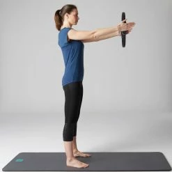 Domyos Exercise & Fitness Apparel Nyamba 900, Shaping Cotton Capri Fitness Leggings, Women's