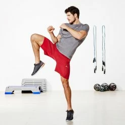 Domyos Exercise & Fitness Apparel Gray Energy+ 2-in-1 Fitness Shorts