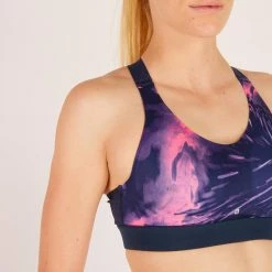 Domyos Exercise & Fitness Apparel Women's Cardio Fitness Zip-Up Bra Energy 500