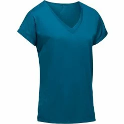 Domyos Short-Sleeve Athletic V-Neck T-Shirt, Women's