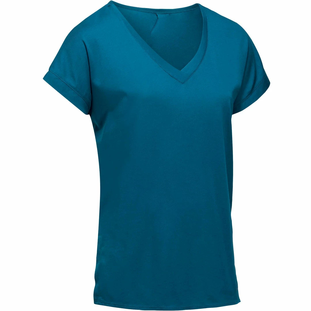 Domyos Short-Sleeve Athletic V-Neck T-Shirt, Women's