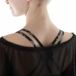 Domyos Exercise & Fitness Apparel Women's Dance Transparent Cropped T-Shirt