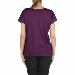 Domyos Short-Sleeve Athletic V-Neck T-Shirt, Women's