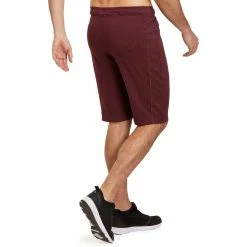 Domyos Slim-Fit Cotton Athletic Shorts, Men's Exercise & Fitness Apparel
