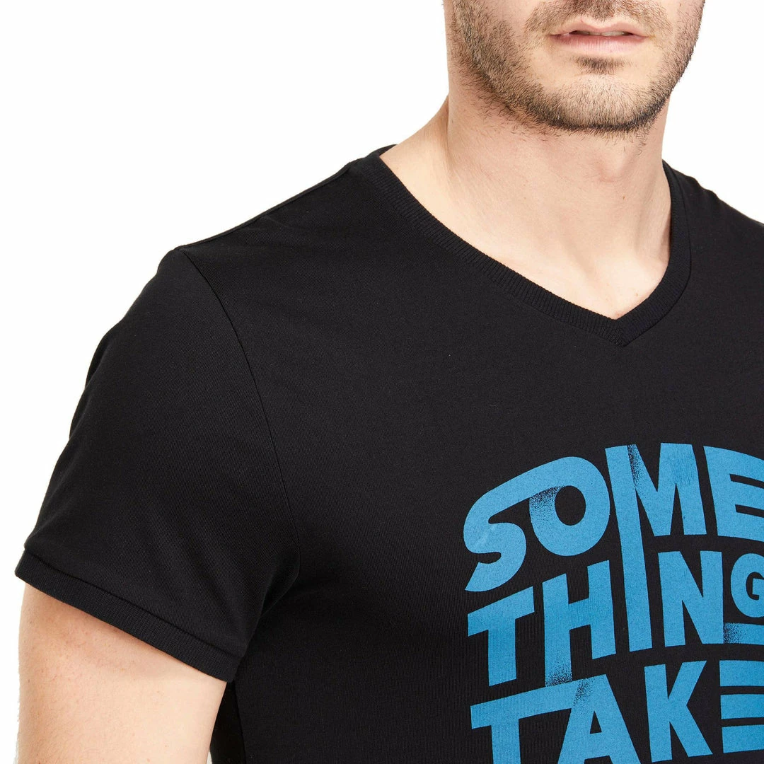 Domyos Men's Gym & Pilates Slim-Fit Cotton T-Shirt