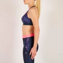 Domyos Exercise & Fitness Apparel Women's Cardio Fitness Zip-Up Bra Energy 500