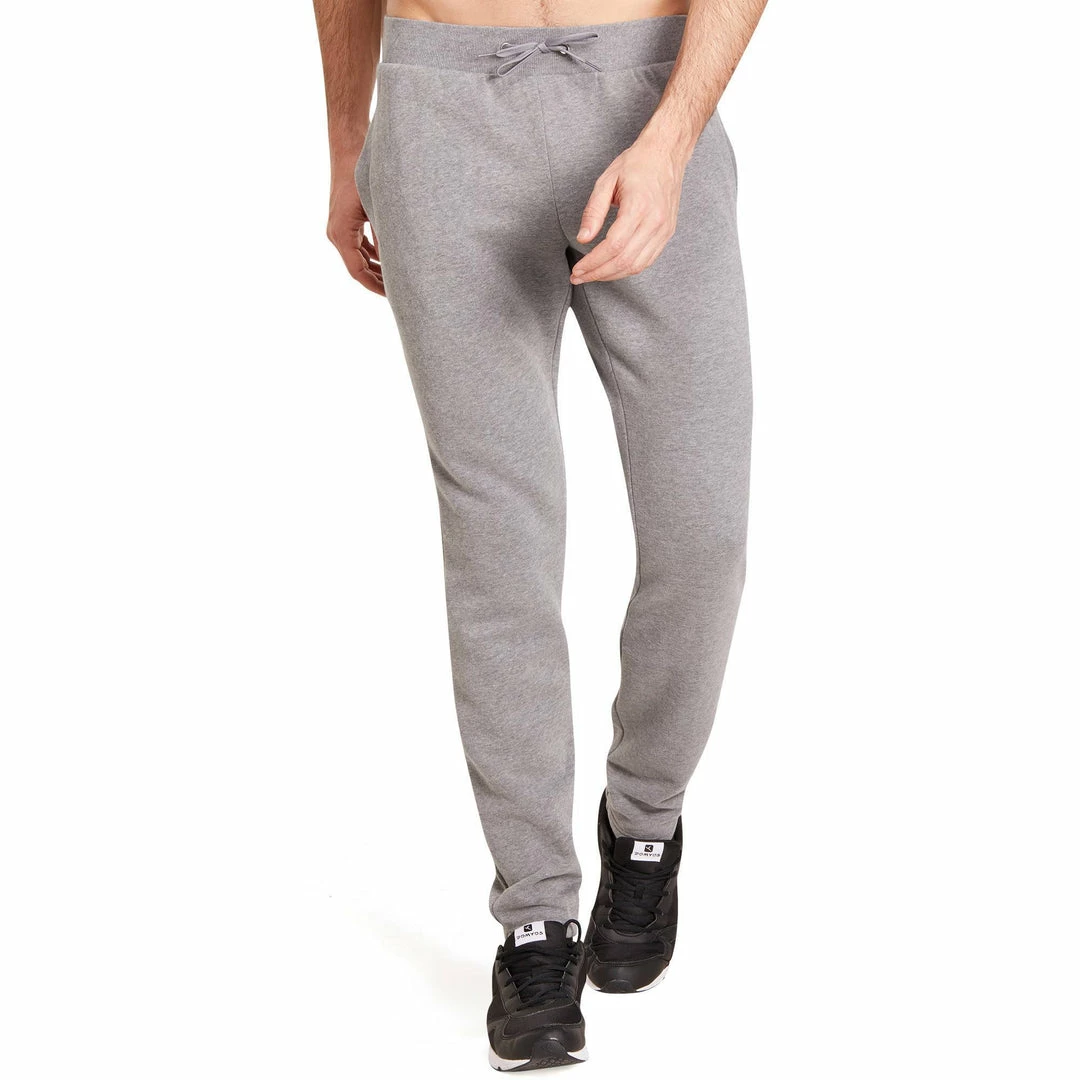 Domyos Gym & Pilates Slim-Fit Brushed Jersey Bottoms