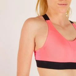 Domyos Exercise & Fitness Apparel Women's Cardio Fitness Zip-Up Bra Energy 500