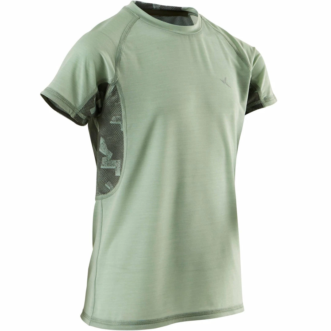 Domyos 500, Breathable Cotton Short-Sleeved Gym T-Shirt, Kids'