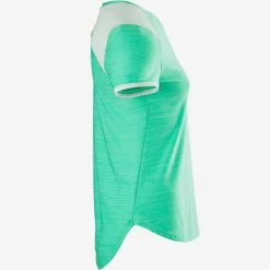 Domyos S500, Short-Sleeved Breathable Synthetic Gym T-Shirt, Girls Exercise & Fitness Apparel