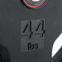 Exercise & Fitness Apparel Domyos, Rubber Weight Training Disc With Handles, 28mm 44lb