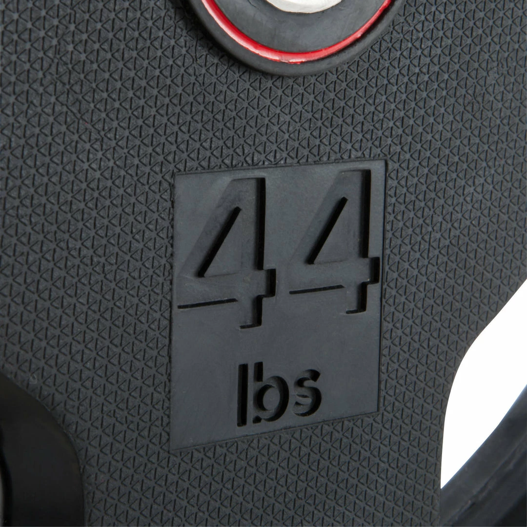 Exercise & Fitness Apparel Domyos, Rubber Weight Training Disc With Handles, 28mm 44lb