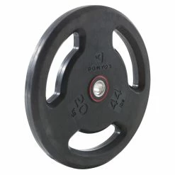 Exercise & Fitness Apparel Domyos, Rubber Weight Training Disc With Handles, 28mm 44lb