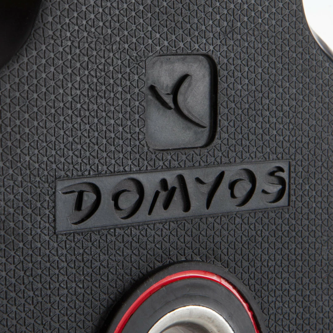 Exercise & Fitness Apparel Domyos, Rubber Weight Training Disc With Handles, 28mm 44lb