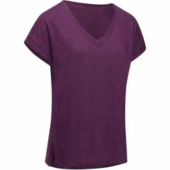 Domyos Short-Sleeve Athletic V-Neck T-Shirt, Women's
