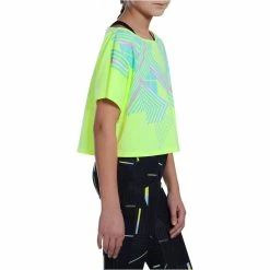 Domyos Girls' Dance Short-Sleeved Short And Loose T-Shirt Exercise & Fitness Apparel