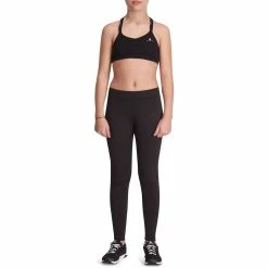 Domyos S500, Warm Breathable Synthetic Gym Leggings, Kids'