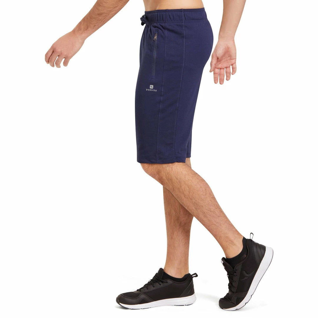 Domyos Slim-Fit Cotton Athletic Shorts, Men's Exercise & Fitness Apparel