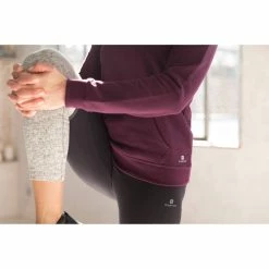 Domyos Gym & Pilates Slim-Fit Cotton Leggings, Women's