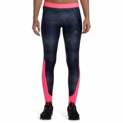 Domyos Exercise & Fitness Apparel Energy+ Women's Breathable Cardio Fitness Leggings - Mottled Black