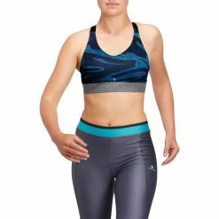 Domyos Exercise & Fitness Apparel Women's Cardio Fitness Zip-Up Bra 500