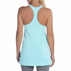 Domyos Exercise & Fitness Apparel Energy Women's Long Cardio Fitness Tank Top - Orange And Black Print