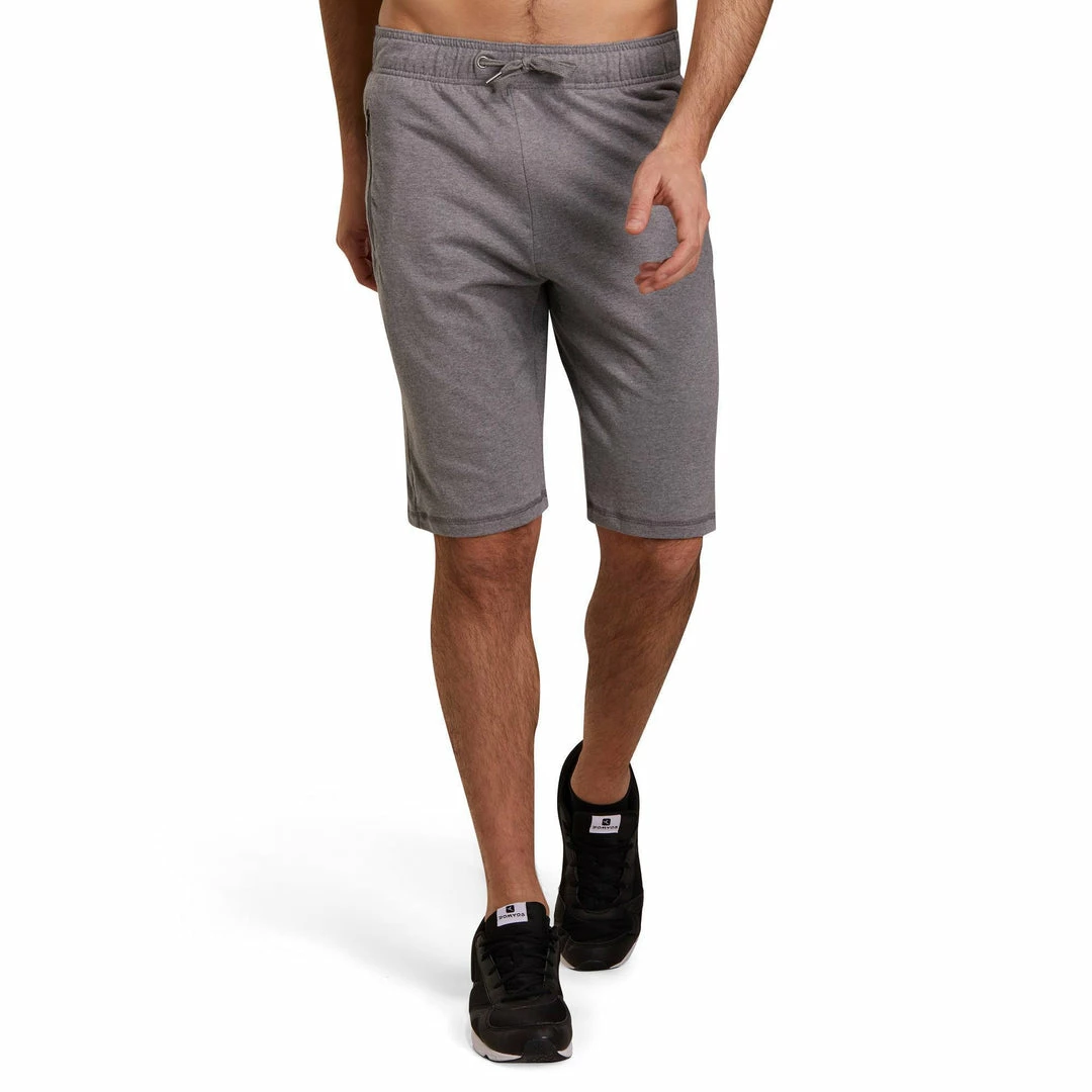 Domyos Slim-Fit Cotton Athletic Shorts, Men's Exercise & Fitness Apparel