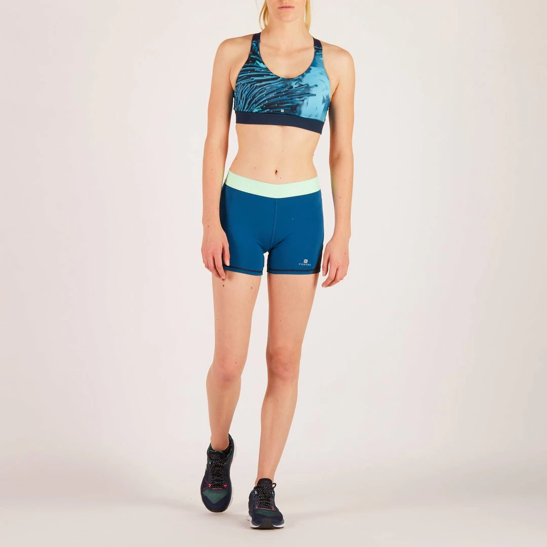 Domyos Exercise & Fitness Apparel Women's Cardio Fitness Zip-Up Bra Energy 500