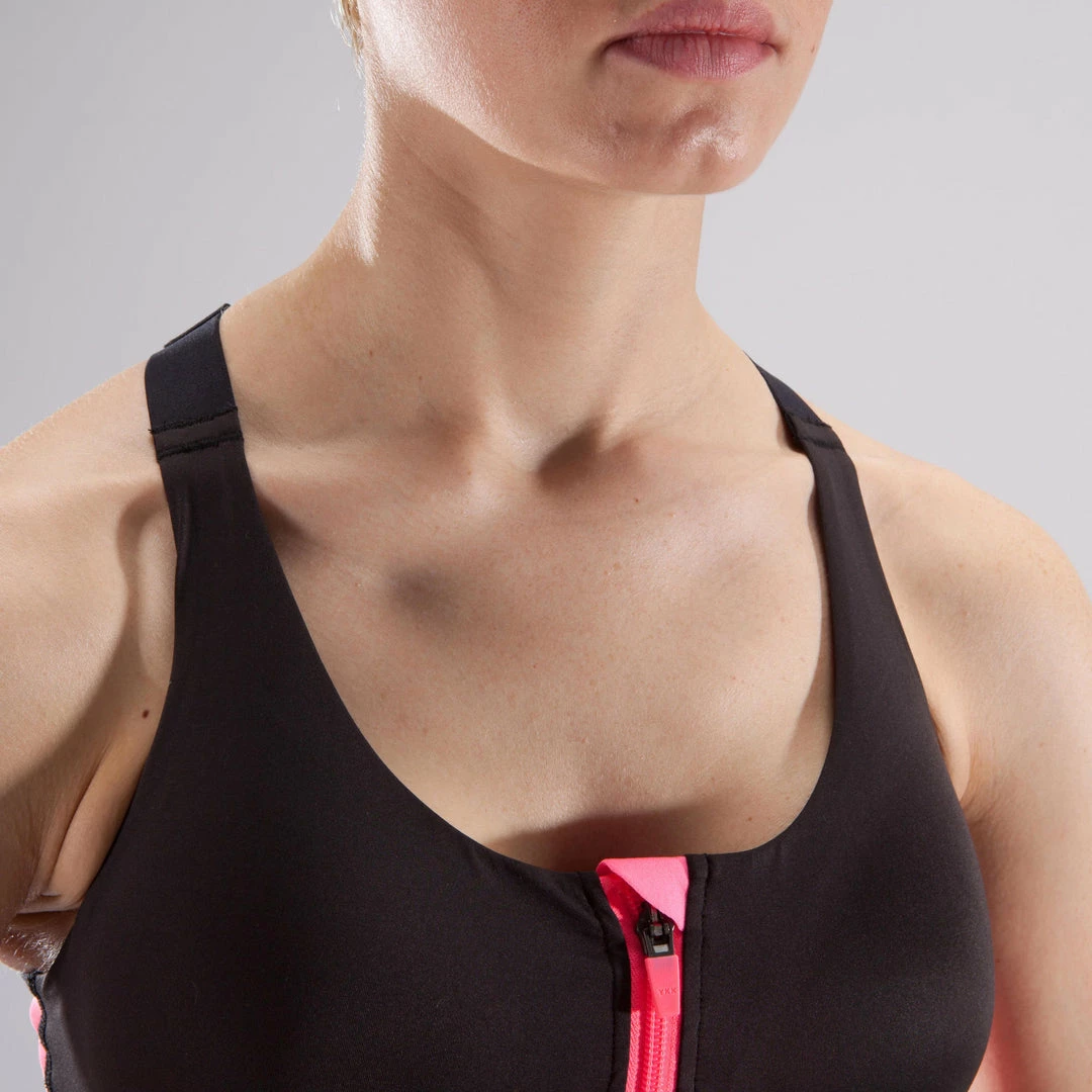 Domyos Exercise & Fitness Apparel Women's Cardio Fitness Zip-Up Bra 900