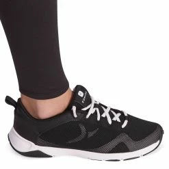 Domyos S500, Warm Breathable Synthetic Gym Leggings, Kids'