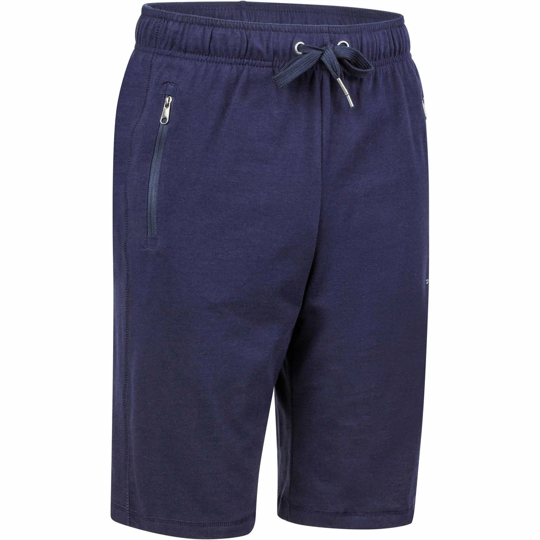 Domyos Slim-Fit Cotton Athletic Shorts, Men's Exercise & Fitness Apparel