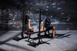 Domyos 100, Adjustable Weight Training Bench And Squat Bar Rack Exercise & Fitness Apparel