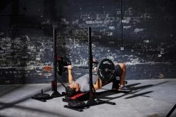 Domyos 100, Adjustable Weight Training Bench And Squat Bar Rack Exercise & Fitness Apparel