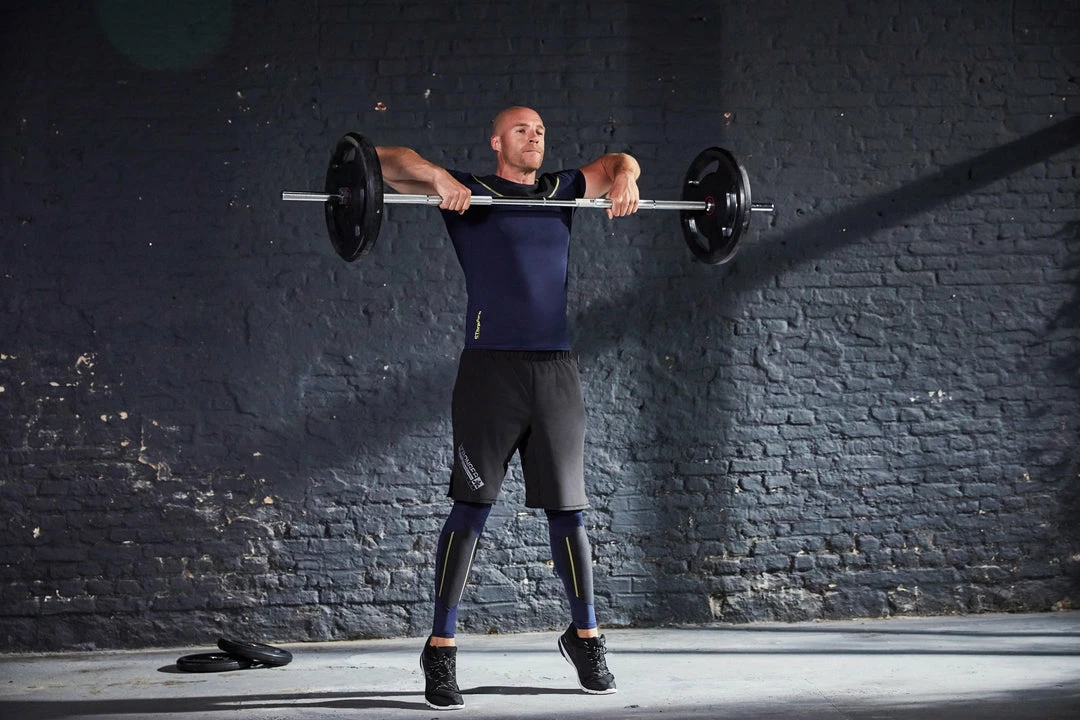 Exercise & Fitness Apparel Domyos, Rubber Weight Training Disc With Handles, 28mm 44lb