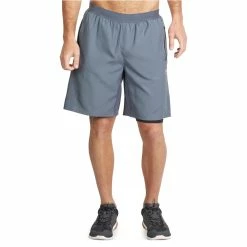 Domyos Exercise & Fitness Apparel Gray Energy+ 2-in-1 Fitness Shorts