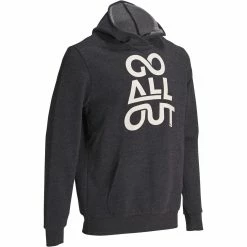 Domyos Hooded Gym & Pilates Sweatshirt - Dark Gray Exercise & Fitness Apparel