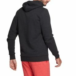 Domyos Hooded Gym & Pilates Sweatshirt - Dark Gray Exercise & Fitness Apparel