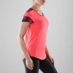 Domyos Exercise & Fitness Apparel Women's Anti-Perspirant Cardio Fitness T-Shirt Energy+